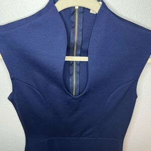 Elegant Navy Blue Women's Dress